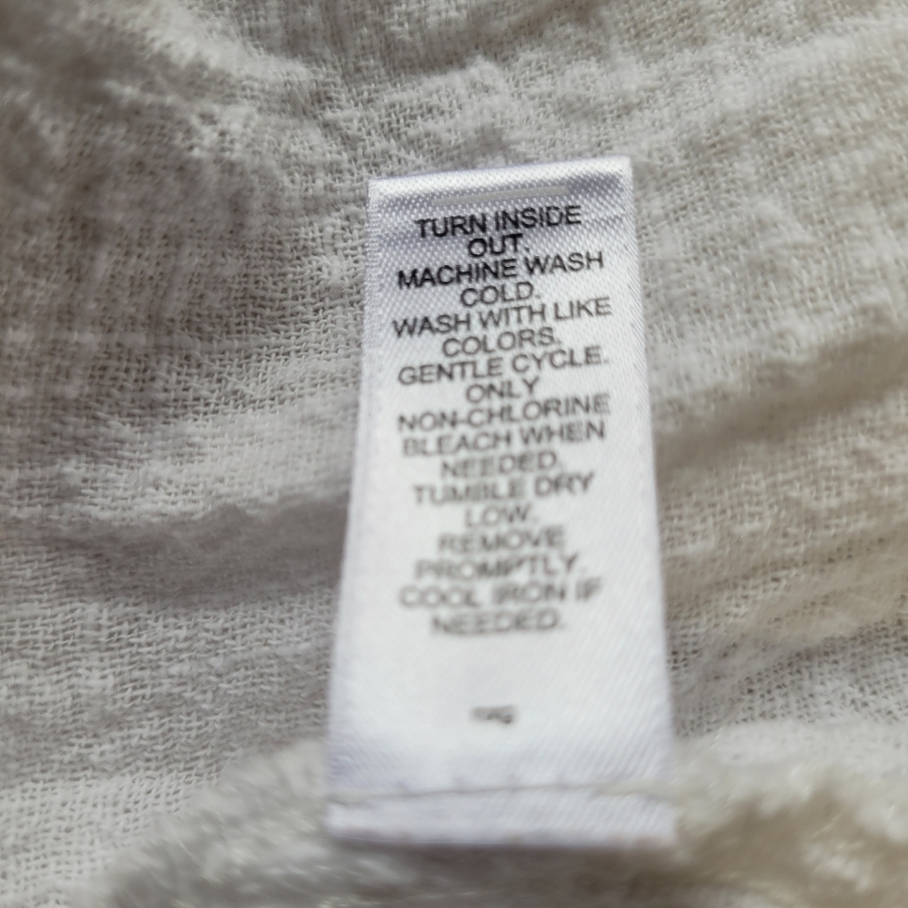 C Est. 1946 by Cato Size XL Long Sleeve Gauze 100% Cotton Blouse Pullover Beach - Picture 4 of 8